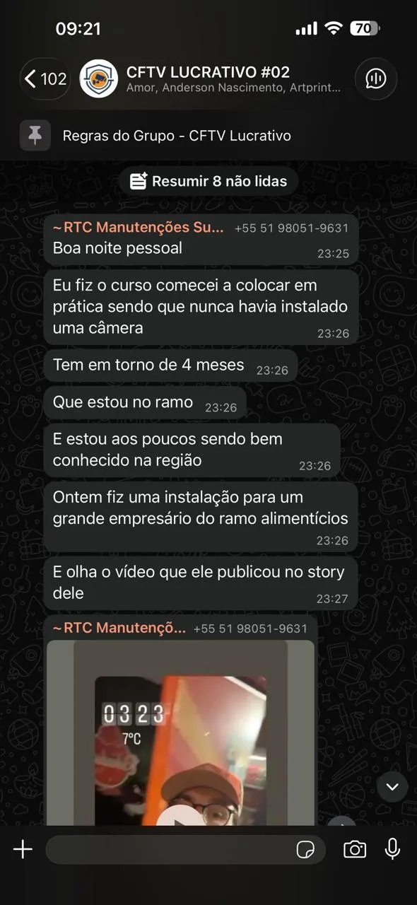 Aluno conta que nunca havia instalado uma câmera e em 4 meses já é conhecido na região